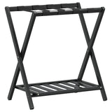 Luggage Rack Black 68x38x58 cm Bamboo 356366