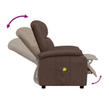 Massage Chair Brown Faux Leather 340164