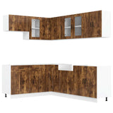11 Piece Kitchen Cabinet Set "Porto" Smoked Oak Engineered Wood 3314906
