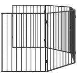 Pet Fireplace Fence Steel Black 242684