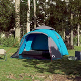 ZNTS Camping Tent Dome 3-Person Blue Quick Release 4004227