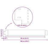 Set of 20 Flexible Lawn Fence Galvanised Steel 100 x 14 cm 271784