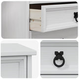 Rolling Cabinet with Drawers CORONA White 42040538