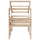 High Sleeper Bed without Mattress 90x190 cm Single Solid Wood Pine 3281980