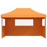 Foldable Party Tent Pop-Up with 3 Sidewalls Orange 4004969