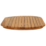 Table Top 100 x 50 x 3.5 cm Oval Solid Teak Wood Natural 42033162
