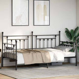 Daybed Frame Black 107 x 203 cm Steel 42002662