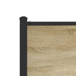 Metal Bed Frame without Mattress Sonoma Oak 90x190 cm Single 4007896