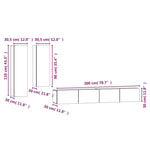 ZNTS 4 Piece TV Cabinet Set Grey Sonoma Engineered Wood 3114636