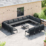 Garden Sofa Set Anthracite Steel 3379023