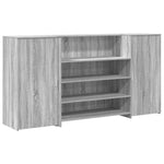 Reception Desk Grey Sonoma 200x50x103.5 cm Engineered Wood 3324183