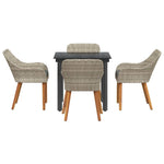 Dining Set Light grey Poly rattan 3261713