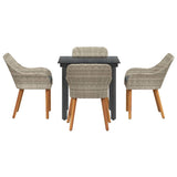Dining Set Light grey Poly rattan 3261713
