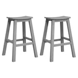 Bar Stool 2 pcs Light Grey 52 x 43 x 73.5 cm HDPE 42006612
