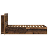 Bed Frame with Storage Old Wood 100 x 200 cm Engineered Wood 3433450