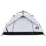 Camping Tent Dome 3-Person White Blackout Fabric Quick Release 4004196