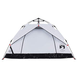 Camping Tent Dome 3-Person White Blackout Fabric Quick Release 4004196