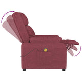 Massage Chair Wine Red Fabric 348123