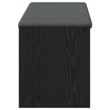 Hall Bench with Cushion with Shelf Black Oak 103 x 38 x 45 cm 891585