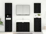 Bathroom Cabinet Black Oak 64.5 x 33.5 x 59 cm Engineered Wood 880745