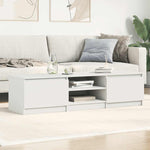 TV Cabinet White 140x40x35.5 cm Engineered Wood 800648