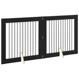 Dog Gate with Stands 2 pcs Black Oak 100 x 100 cm 892025