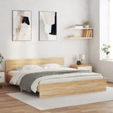 Bed Frame Sonoma oak Engineered wood Super King Bed Frame 3207590