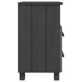 Bedside Cabinet "HAMAR" Dark Grey 40x35x62 cm Solid Wood Pine 340414