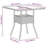 Garden Dining Set 5 pcs Grey Poly rattan 3334934