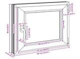 Basement Window RISOR 60 x 60 cm PVC and Glass Anthracite 42047312