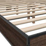 Bed Frame without Mattress Brown Oak 140x200 cm 3280106