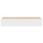 Wall Drawer Shelves 2 pcs Oak and White 60x23.5x10cm MDF 330264