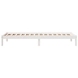 Extra Long Bed Frame without Mattress White 100x220 cm Solid Wood Pine 852419