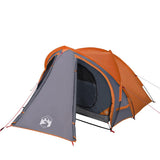 Camping Tent Dome 2-Person Grey and Orange Waterproof 94341