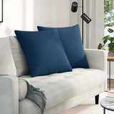Sofa Pillows 2 pcs Blue 80 x 80 cm Fabric 42014048