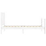 Bed Frame without Mattress White 90x200 cm Solid Wood 3194557