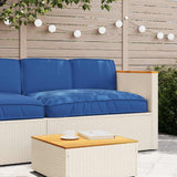Cushion Set 3 pcs Royal Blue Oxford Fabric 3402136