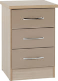 ZNTS Nevada 3 Drawer Bedside 100-103-052