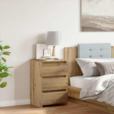 Bedside Cabinet Artisan Oak 40x35x62.5 cm Engineered Wood 856524