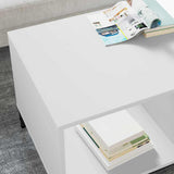 Coffee Table with Drawer White 90 x 49 x 46 cm Engineered Wood 883444