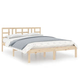 Bed Frame without Mattress 135x190 cm Double Solid Wood 3105380
