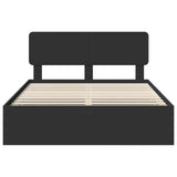 Bed Frame with Drawer Black 150 x 200 cm Engineered Wood 3412172