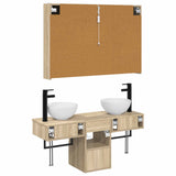 Bathroom Cabinet Set 4 pcs Sonoma Oak Engineered Wood 3406265