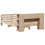 ZNTS Bed Frame without Mattress 140x200 cm Solid Wood Pine 3309878