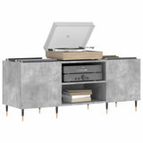 Record Cabinet Concrete Grey 121x38x48 cm Engineered Wood 831672