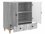 Sideboard Grey Sonoma 66 x 34.5 x 95 cm Engineered Wood 894211