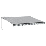 Manual Retractable Awning with LEDs Anthracite&White 450x350 cm 3215813