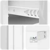 Wall-Mounted Bedside Cabinet with Drawer 2 pcs High Gloss White 898264