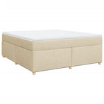 Box Spring Bed with Mattress Cream 180x200 cm Fabric 3285399