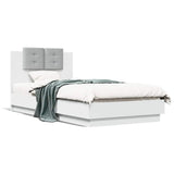 Bed Frame White Engineered Wood, Plywood Small Single Bed Frame 3210066
